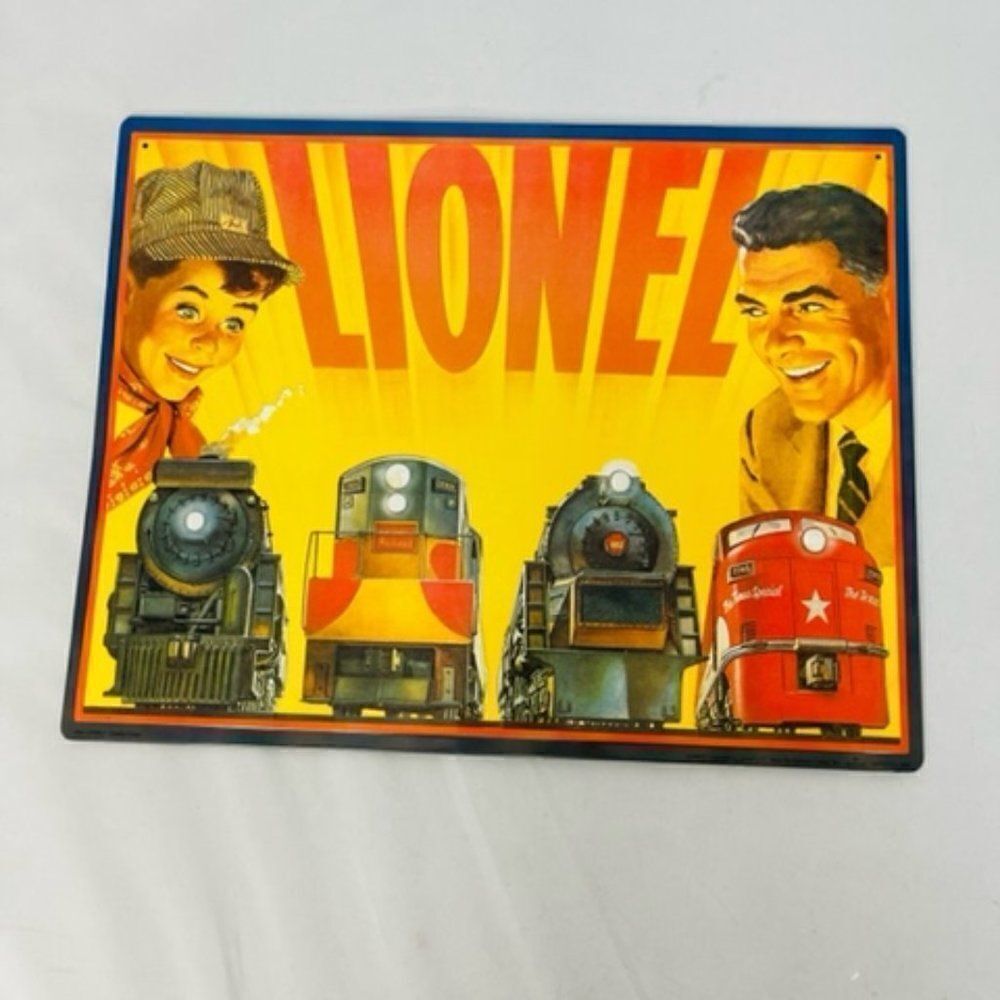Hallmark Great American Railways 1954 Lionel Trains Catalog Cover Tin Sign.  Thi